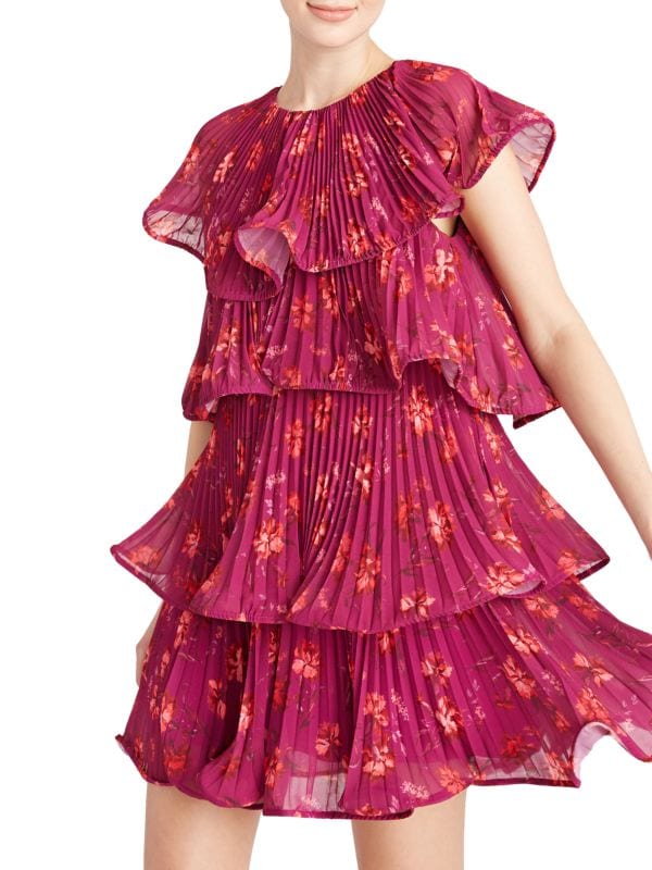 Ярусное мини-платье Breeta со складками AMUR