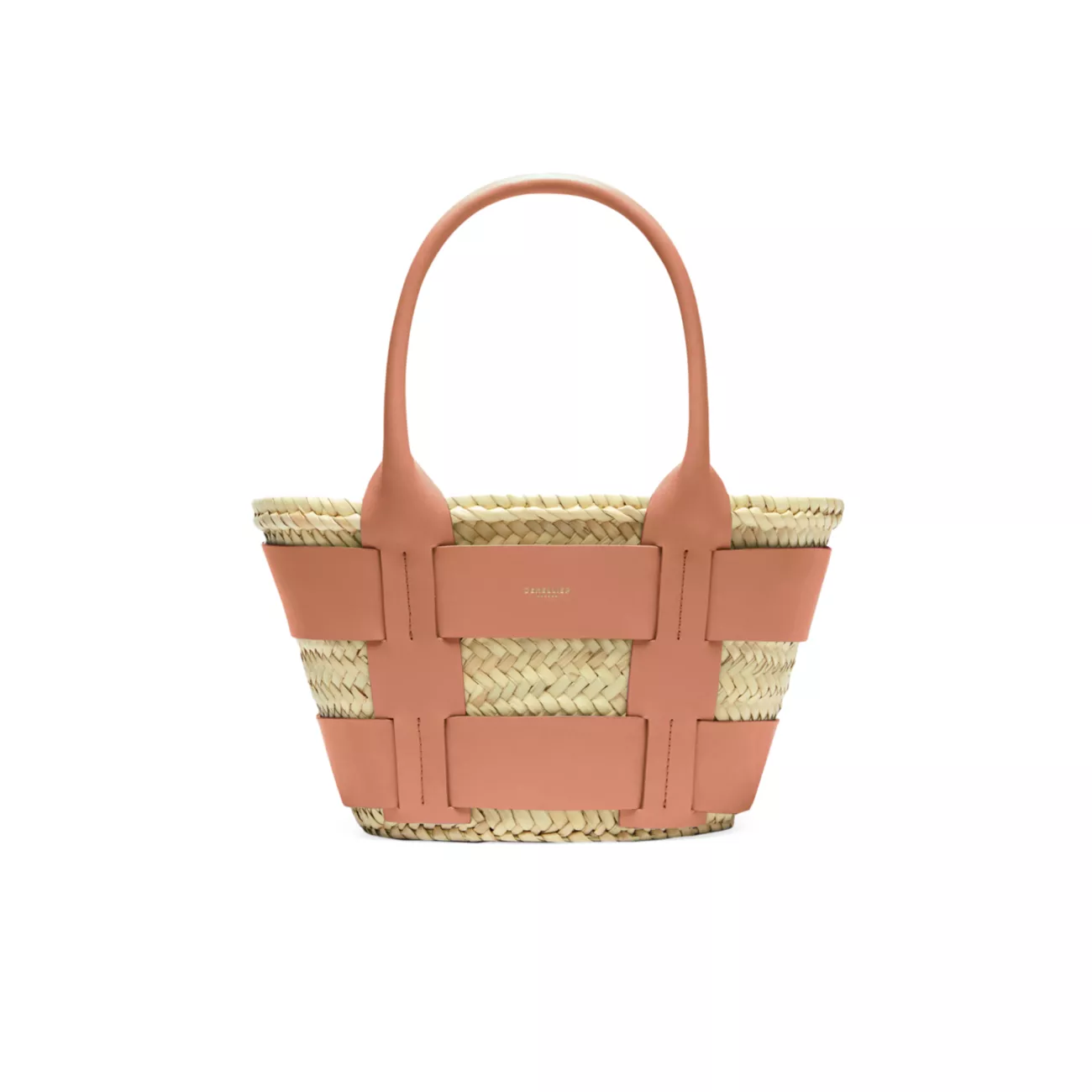 Mini Santorini Raffia &amp; Leather Basket Bag DEMELLIER