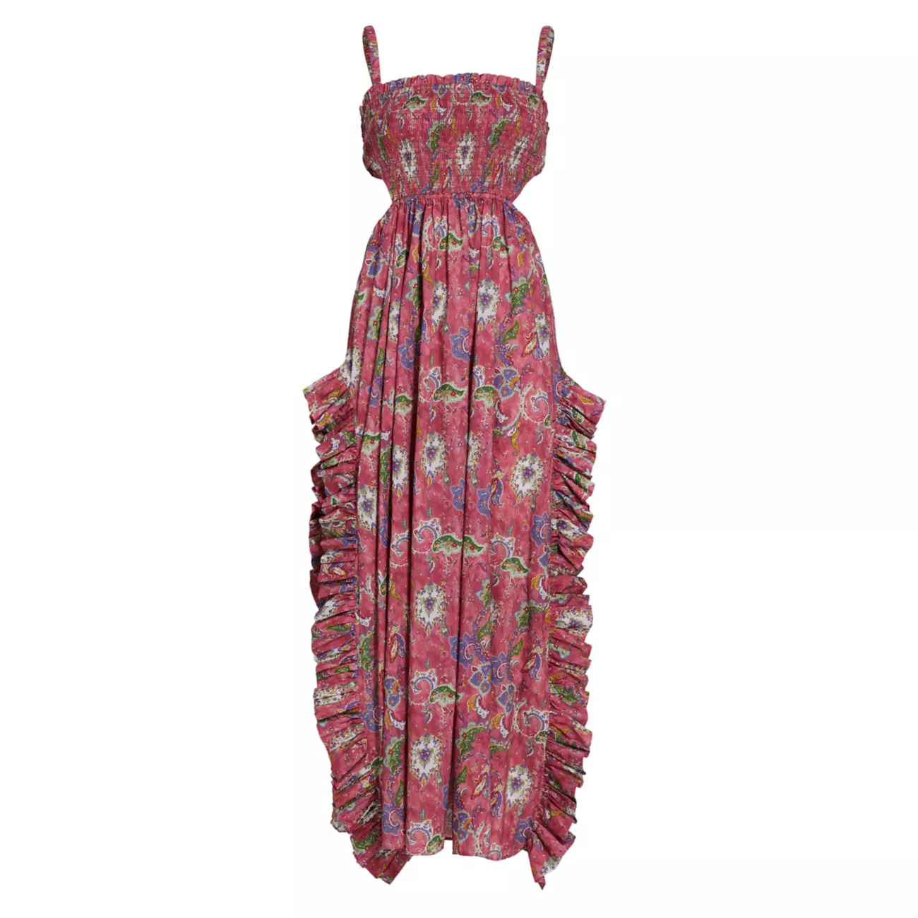 Платье макси Margo с оборками и цветочным принтом CAROLINE CONSTAS