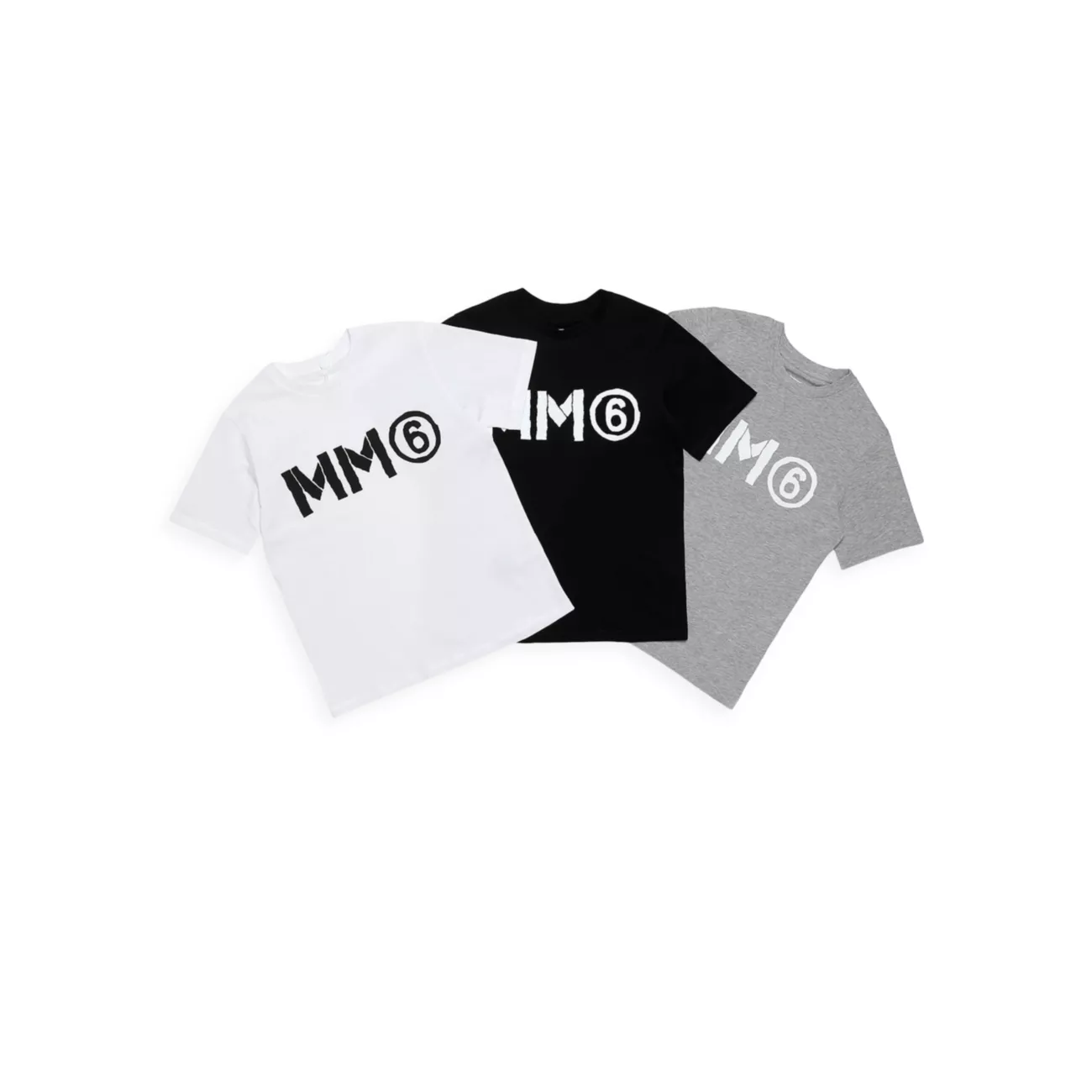 Маленький детский &amp; Комплект из трех детских футболок с логотипом MM6 Maison Margiela