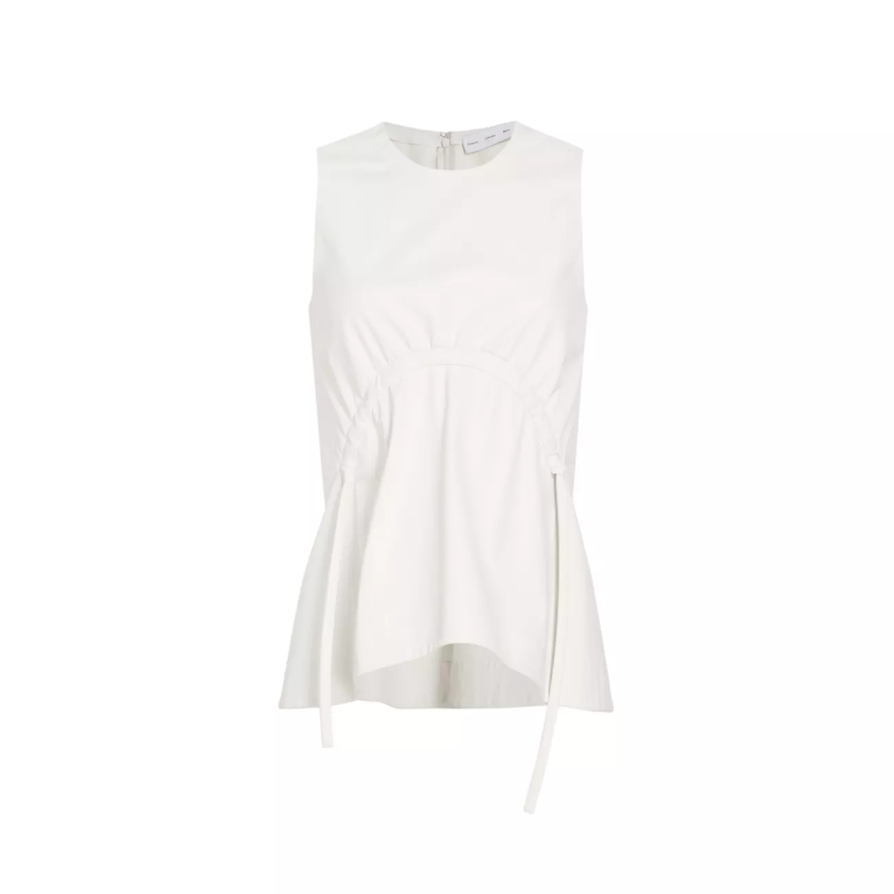 Faux Leather Gathered Cord Top PROENZA SCHOULER WHITE LABEL