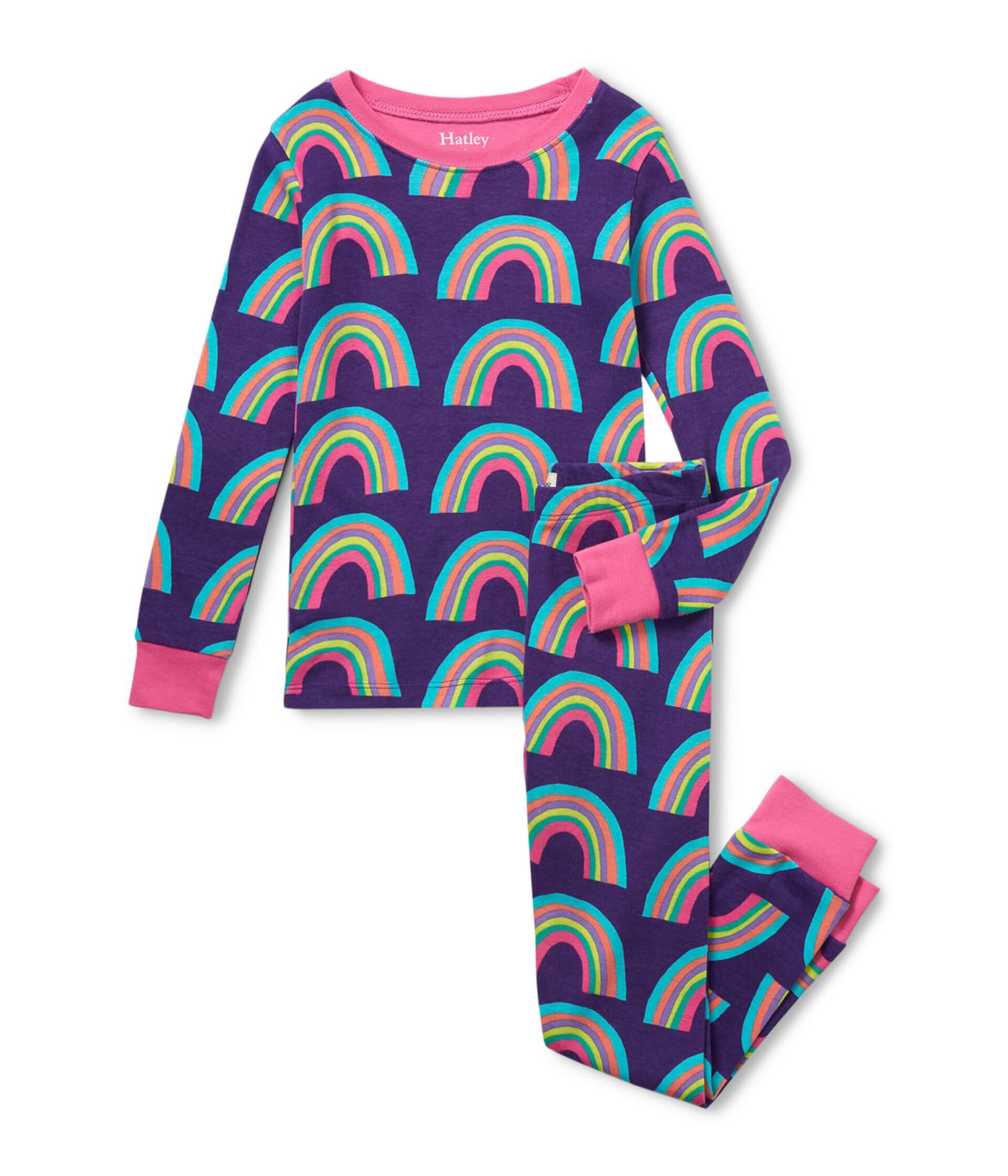 Хлопковый пижамный комплект Giant Rainbows (для малышей/маленьких детей/больших детей) Hatley