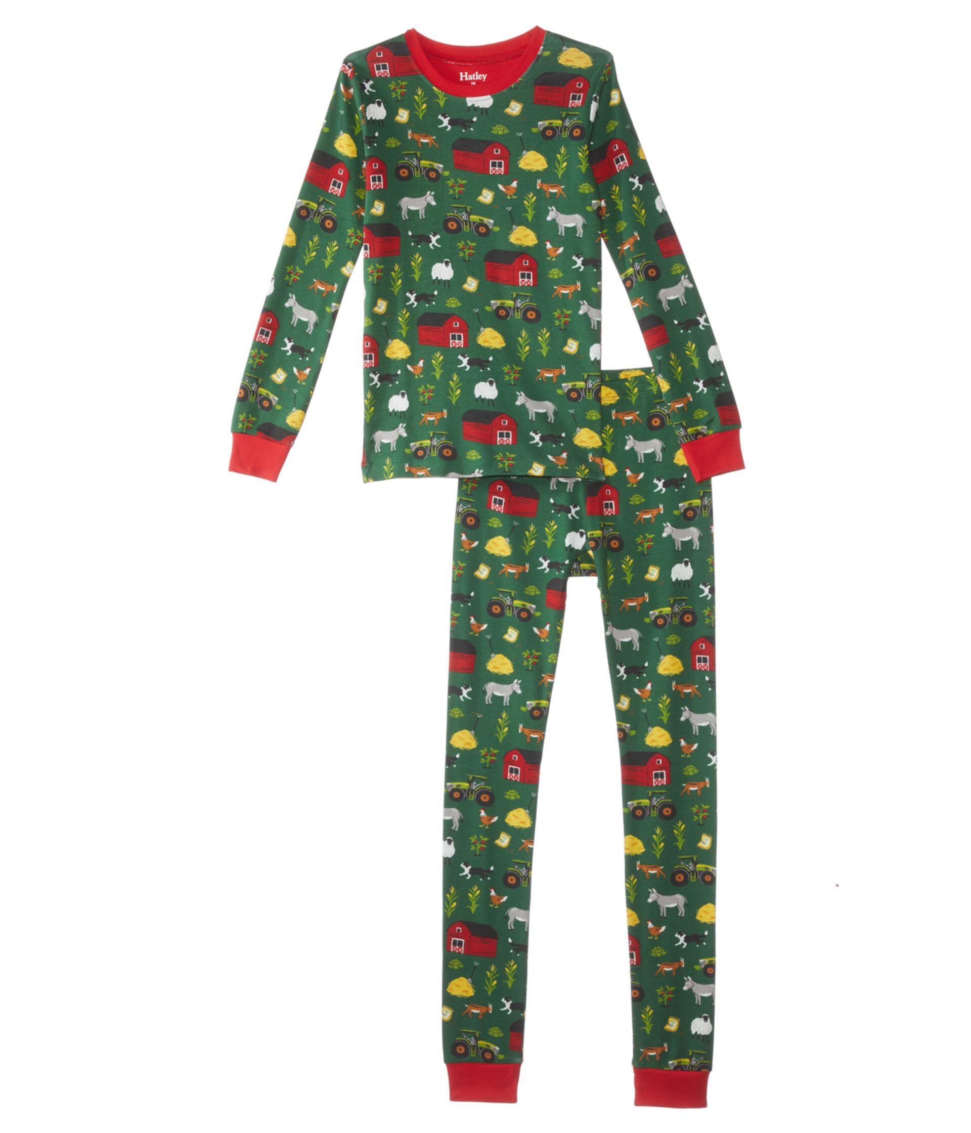 Хлопковый пижамный комплект On The Farm (для малышей/маленьких детей/больших детей) Hatley
