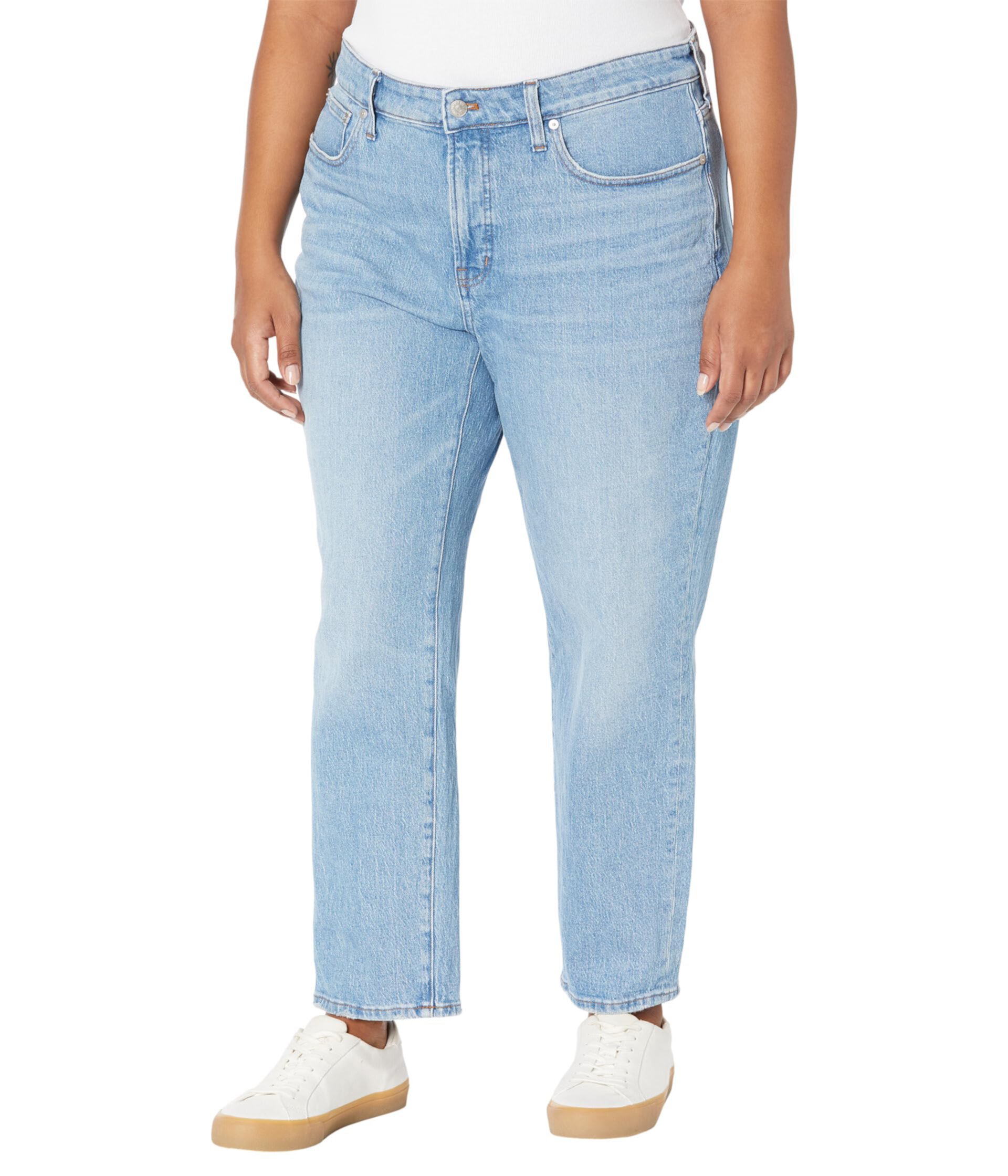 Прямые джинсы The Plus Perfect Vintage цвета Ferman Wash Madewell
