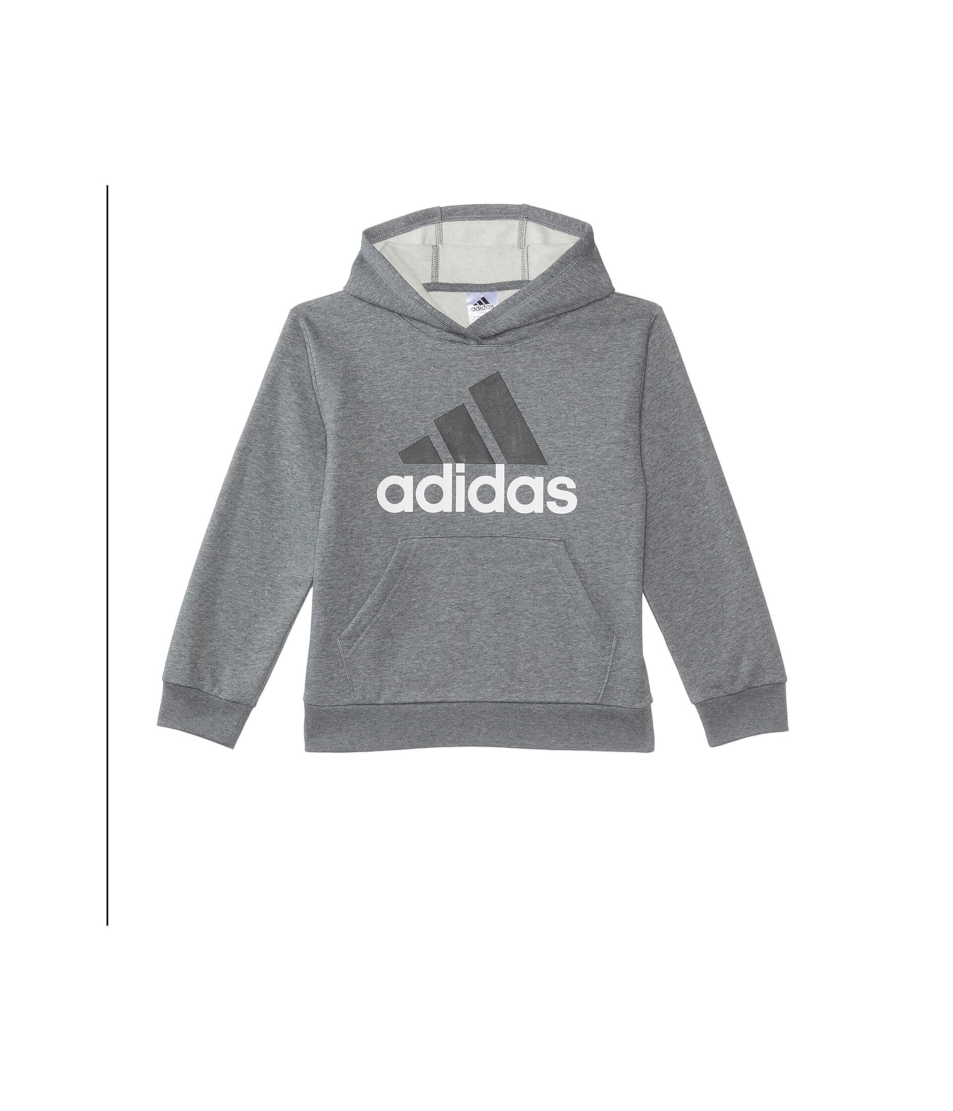 Флисовый пуловер Essential Heather с капюшоном (для больших детей) Adidas