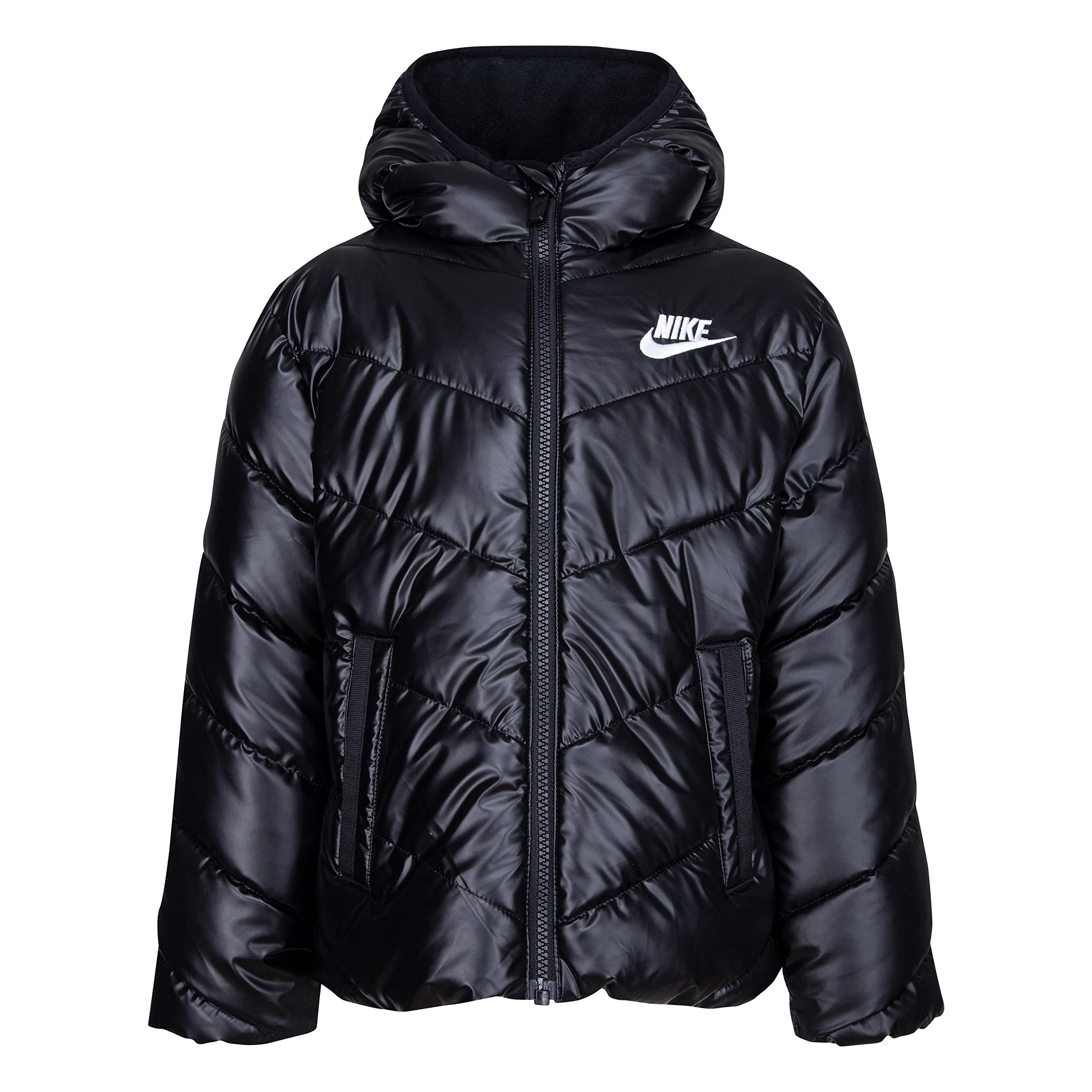 Chevron Solid Puffer Jacket (Toddler/Little Kids) Nike Kids