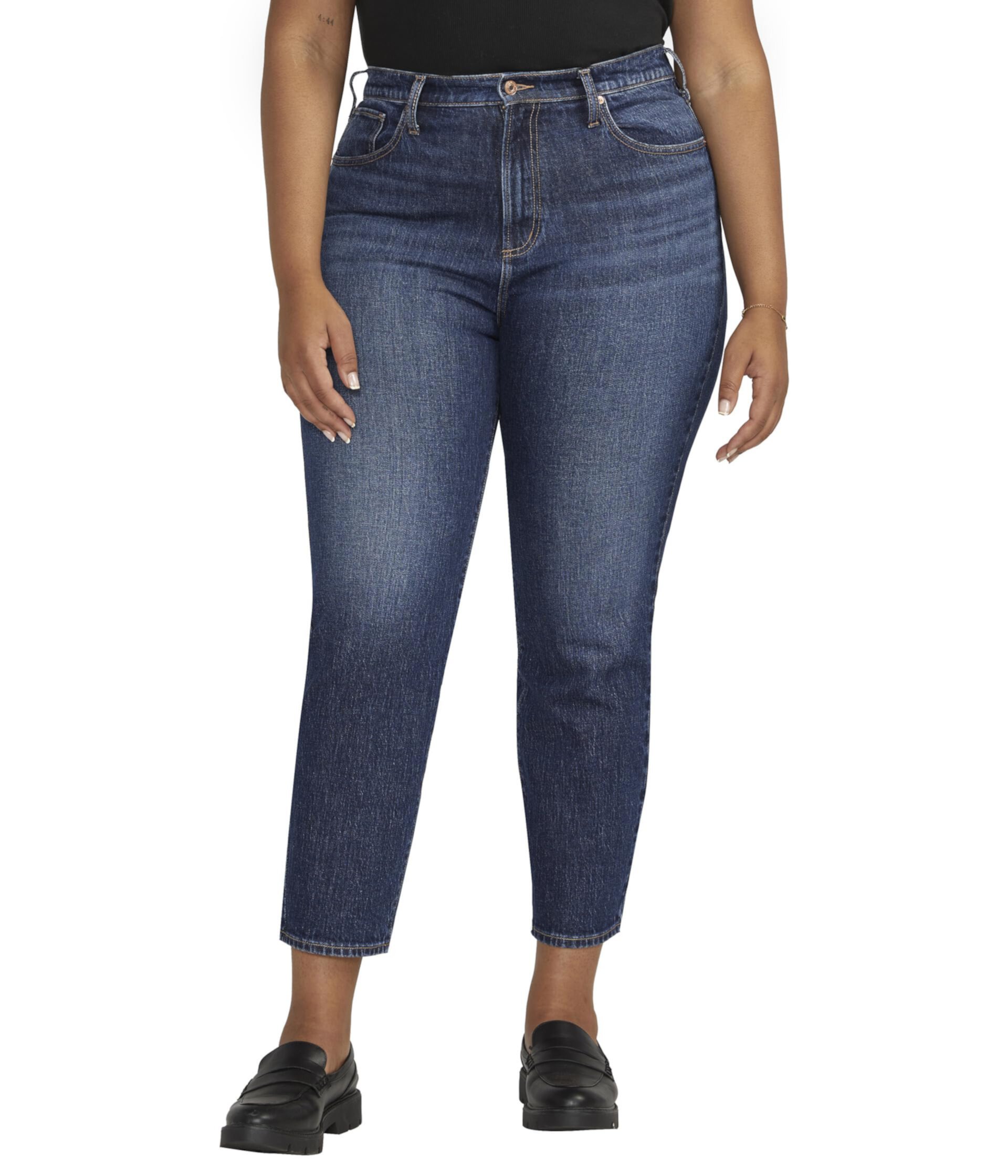 Узкие прямые джинсы больших размеров с высокой посадкой W28440RCS340 Silver Jeans Co.