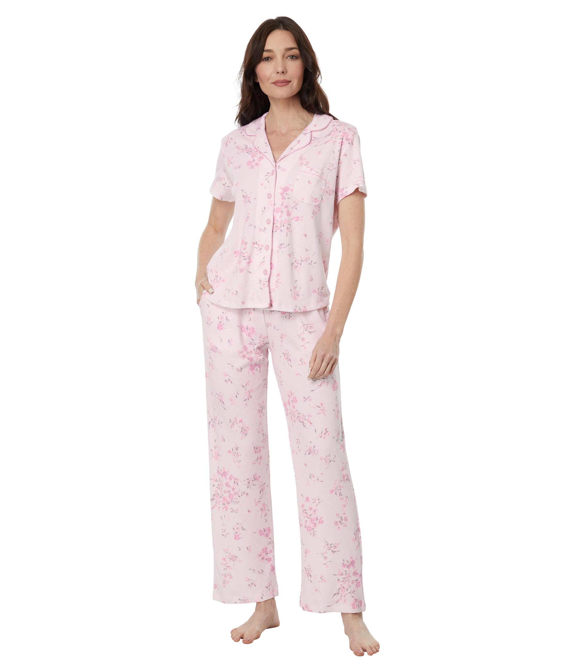 Пижамный комплект Petite Blossom с короткими рукавами и принтом для девушки Karen Neuburger