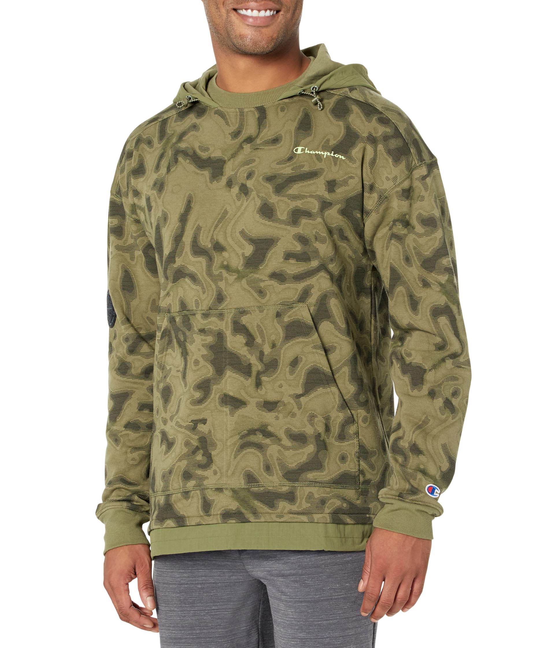 Мужской Пуловер Champion All Over Print Global Explorer Fleece Hoodie Champion