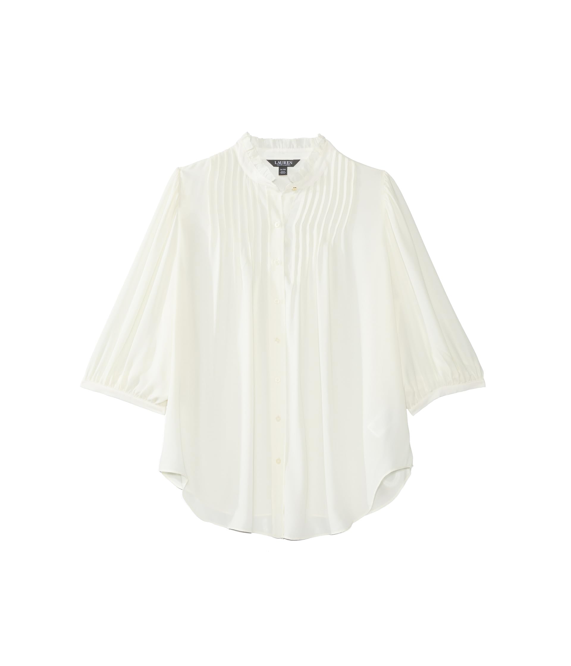 Плиссированная блуза большого размера из жоржета LAUREN Ralph Lauren