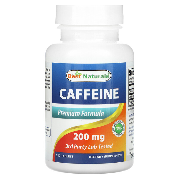 Кофеин, 200 мг, 120 таблеток Best Naturals