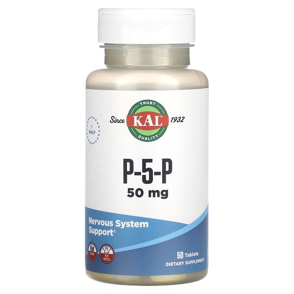 P-5-P, 50 мг, 50 таблеток - KAL KAL