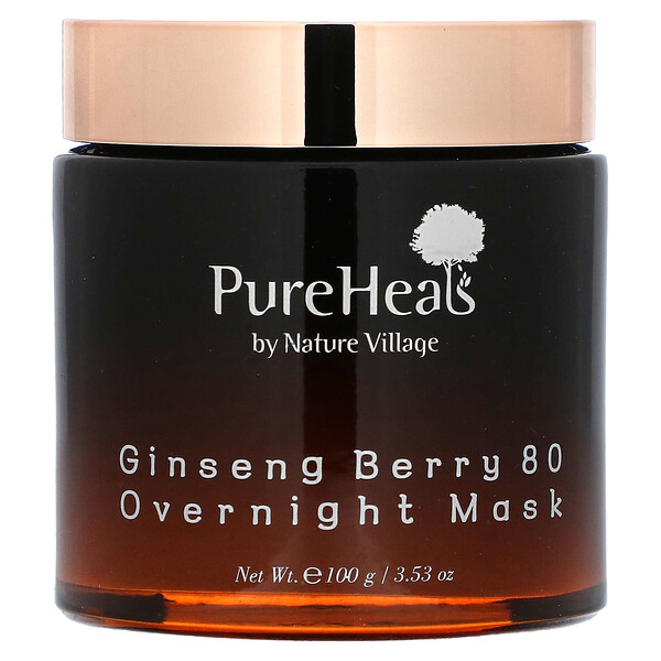 Ночная косметическая маска Ginseng Berry 80, 3,53 унции (100 г) PureHeals