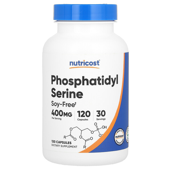 Фосфатидилсерин - 400 мг - 120 капсул - Nutricost Nutricost
