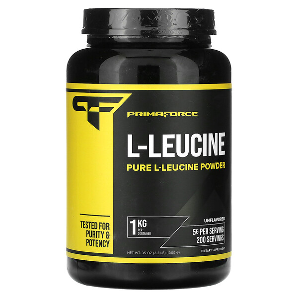 L-Leucine, Pure Leucine Powder, Unflavored, 2.2 lb (35 oz) Primaforce