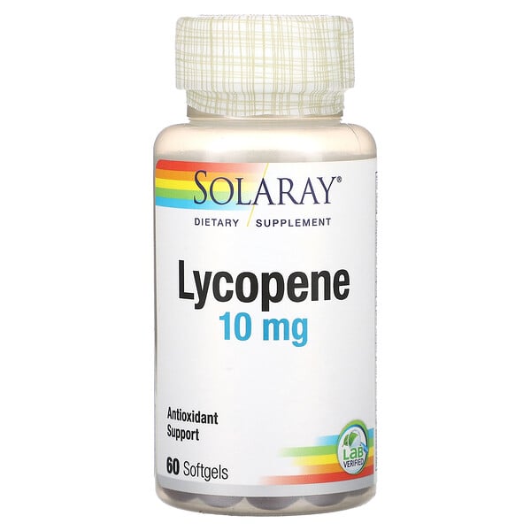 Ликопин, 10 мг, 60 мягких таблеток Solaray