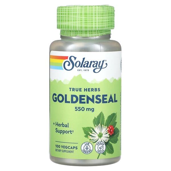 True Herbs, Goldenseal, 550 mg, 100 VegCaps Solaray