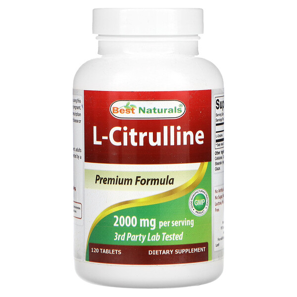 L-Citrulline, 1,000 mg, 120 Tablets Best Naturals