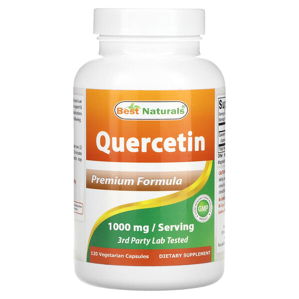 Кверцетин - 1000 мг - 120 растительных капсул - Best Naturals Best Naturals
