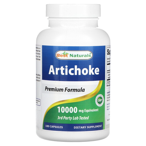 Артишок - 10000 мг - 180 капсул - Best Naturals Best Naturals