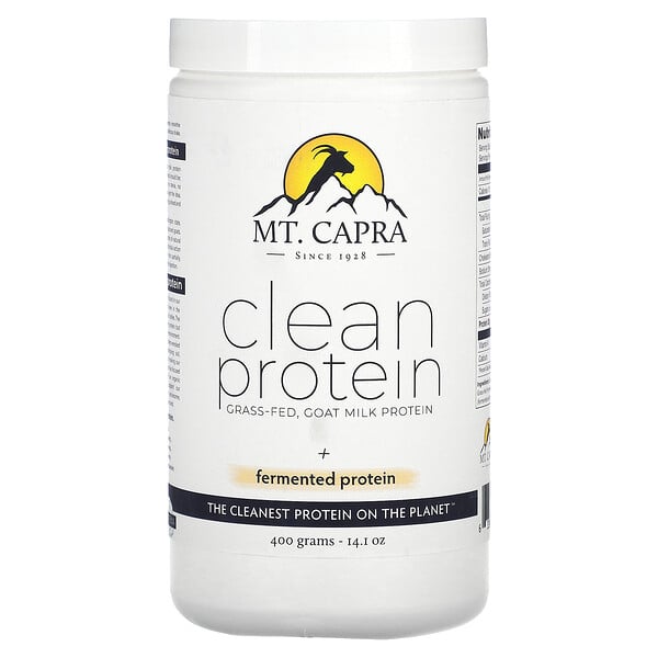 Чистый белок + ферментированный белок, 14,1 унции (400 г) Mt. Capra