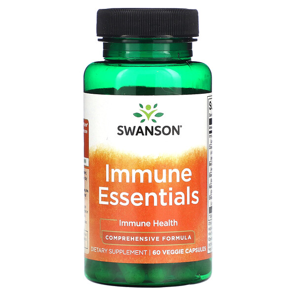 Immune Essentials, 60 растительных капсул Swanson