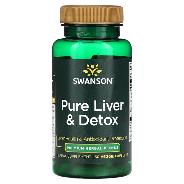 Pure Liver & Detox, 60 растительных капсул Swanson
