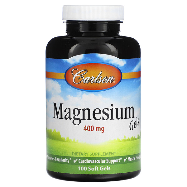 Magnesium Gels, 400 mg, 100 Soft Gels (Мягкие капсулы) Carlson