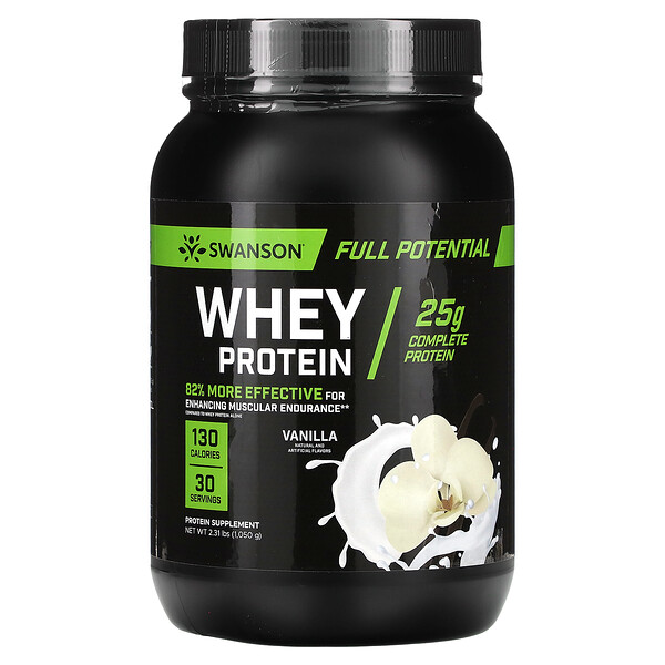 Whey Protein, Vanilla , 2.31 lbs (1,050 g) Swanson