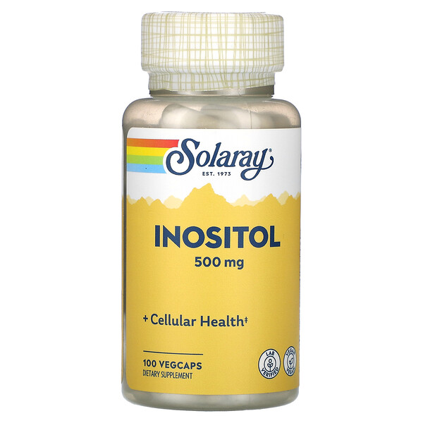 Иноститол, 500 мг, 100 растительных капсул Solaray