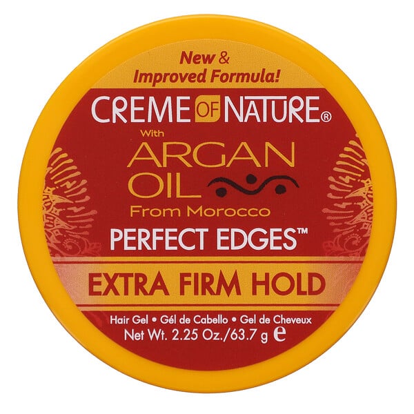 Аргановое масло из Марокко, Perfect Edges, гель для волос повышенной фиксации, 2,25 унции (63,7 г) Creme Of Nature