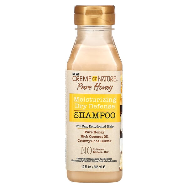 Pure Honey, Увлажняющий сухой шампунь «Защита», для сухих, обезвоженных волос, 12 жидких унций (355 мл) Creme Of Nature