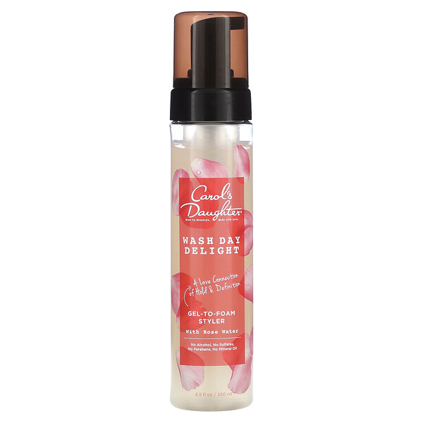 Wash Day Delight, Gel To Foam Styler, With Rose Water, 8.5 fl oz (250 ml) Carol's Daughter