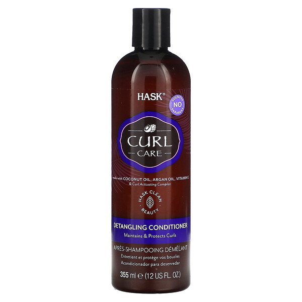 Curl Care, Кондиционер для распутывания волос, для всех типов локонов, 12 жидких унций (355 мл) Hask Beauty