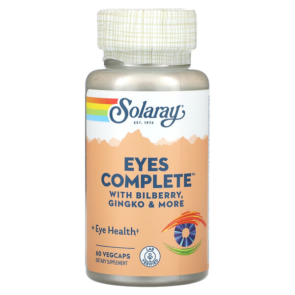 Eyes Complete с Черникой, Гинкго и другим - 60 ВегКапс - Solaray Solaray