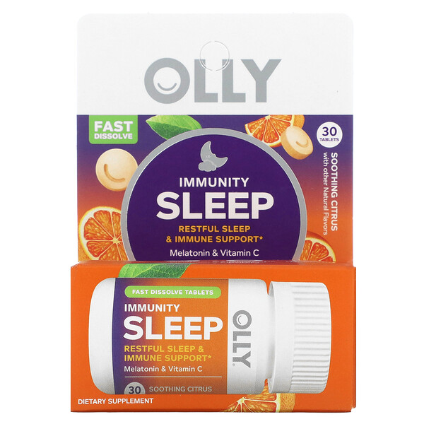 Immunity Sleep, Успокаивающий цитрус, 30 таблеток OLLY