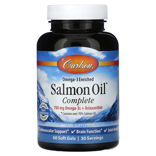 Omega-3 Enriched Salmon Oil Complete, 60 Soft Gels (Мягкие капсулы) Carlson