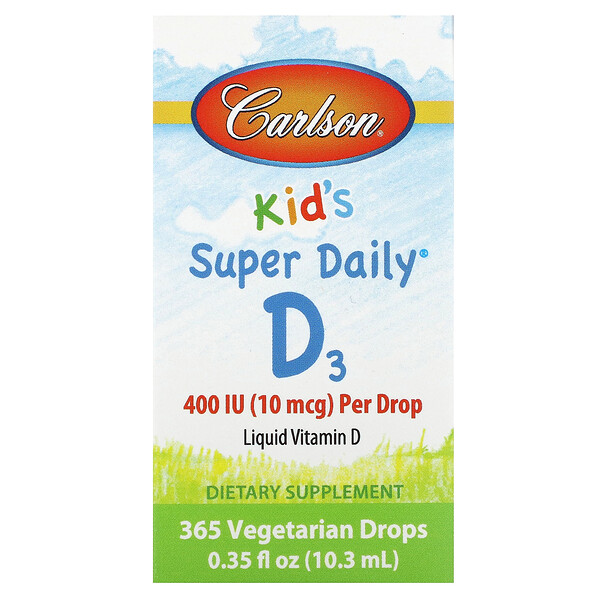Kids Super Daily D3 - 10 мкг (400 МЕ) - 10.3 мл - Carlson Carlson