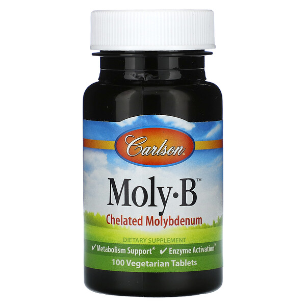 Moly-B - Молибден - 100 вегетарианских таблеток - Carlson Carlson
