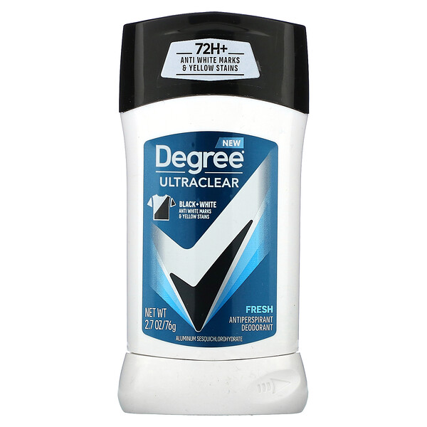 UltraClear, Black & White, дезодорант-антиперспирант, свежий, 2,7 унции (76 г) Degree