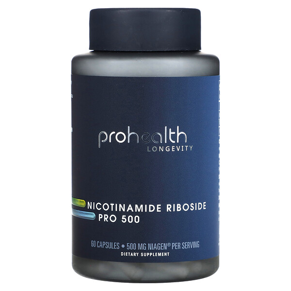 Никотинамид рибозид Про 500, 500 мг, 60 капсул (250 мг на капсулу) ProHealth Longevity