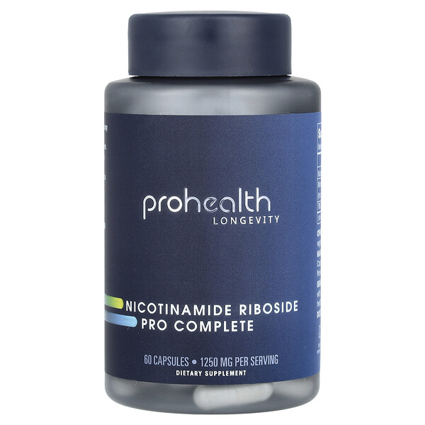 Никотинамид рибозид Pro Complete, 1250 мг, 60 капсул (625 мг на капсулу) ProHealth Longevity