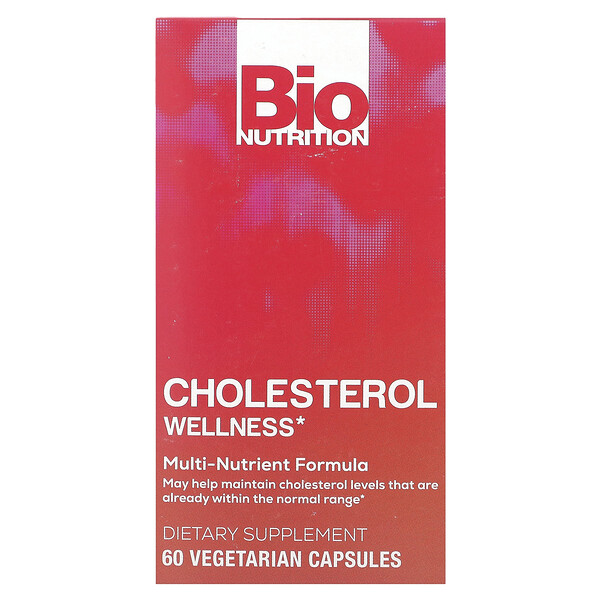 Холестерин Wellness, 60 вегетарианских капсул Bio Nutrition