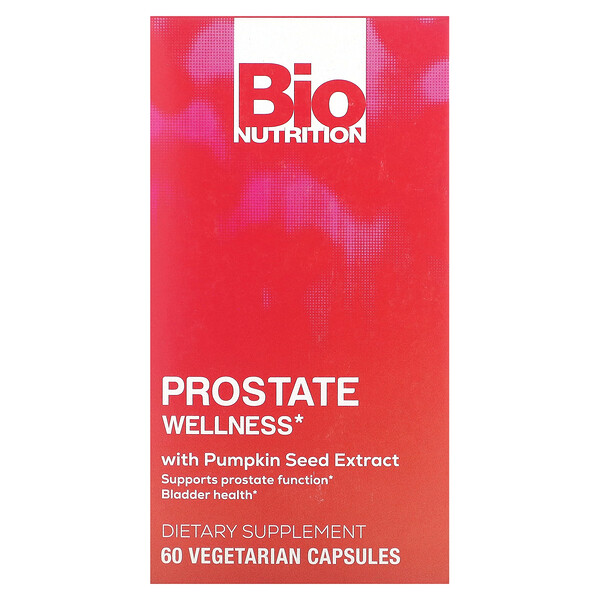Prostate Wellness с экстрактом семян тыквы, 60 вегетарианских капсул Bio Nutrition