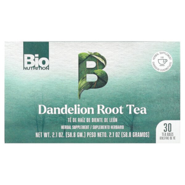 Чай из корня одуванчика, без кофеина, 30 чайных пакетиков, 2,1 унции (58,8 г) Bio Nutrition