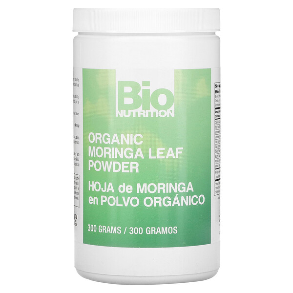 Органический лист моринги, порошок, 300 г Bio Nutrition