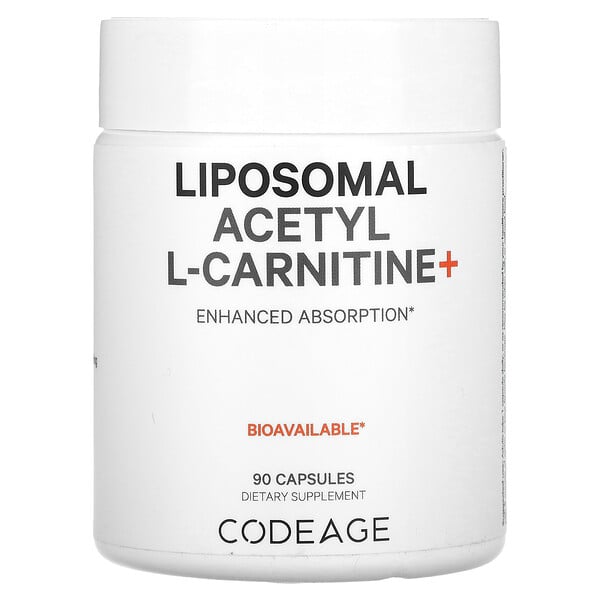 Липосомальный Ацетил L-Карнитин+ - 90 капсул - Codeage Codeage
