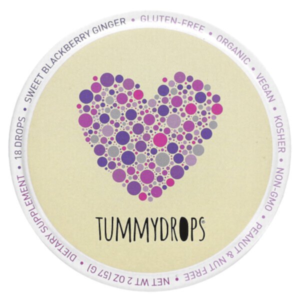 Сладкий ежевичный имбирь, 18 капель, 2 унции (57 г) Tummydrops