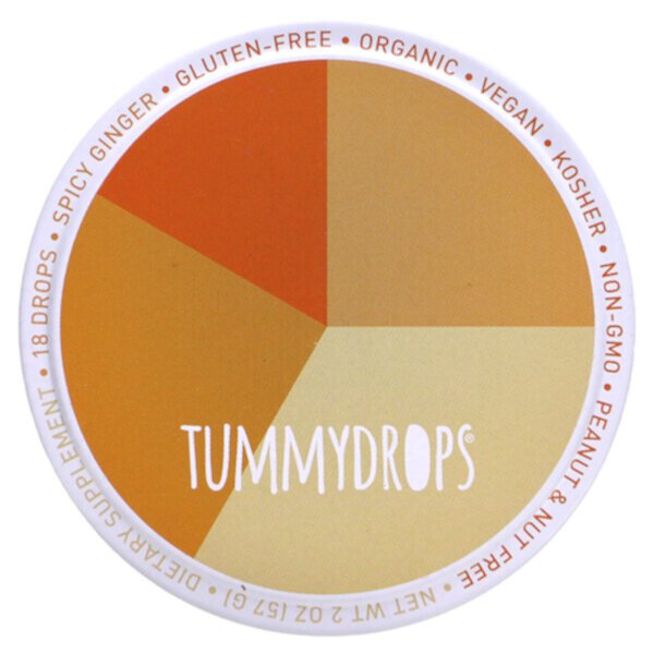 Пряный имбирь, 18 капель, 2 унции (57 г) Tummydrops