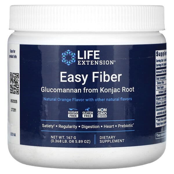 Easy Fiber, Natural Orange, 5.89 oz (167 g) Life Extension